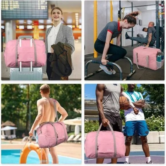 New Travel Duffel Bag for Men and Women Lightweight 1-Pink - Picture 6 of 7